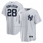 Camiseta Beisbol Hombre New York Yankees Josh Donaldson Primera Replica Blanco Camiseta Beisbol Hombre New York Yankees Josh Donaldson Primera Replica Blanco