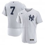 Camiseta Beisbol Hombre New York Yankees Mickey Mantle Primera Autentico Retired Blanco