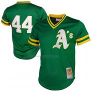 Camiseta Beisbol Hombre Oakland Athletics Reggie Jackson Mitchell & Ness Cooperstown Mesh Batting Practice Verde