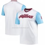 Camiseta Beisbol Hombre Philadelphia Phillies Cooperstown Collection Wordmark V-Neck Blanco Camiseta Beisbol Hombre Philadelphia Phillies Cooperstown Collection Wordmark V-Neck Blanco