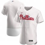 Camiseta Beisbol Hombre Philadelphia Phillies Primera Autentico Blanco Camiseta Beisbol Hombre Philadelphia Phillies Primera Autentico Blanco