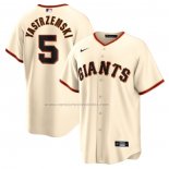 Camiseta Beisbol Hombre San Francisco Giants Mike Yastrzemski Primera Replica Crema