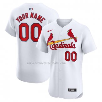Camiseta Beisbol Hombre St. Louis Cardinals Primera Elite Personalizada Blanco