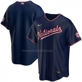 Camiseta Beisbol Hombre Washington Nationals Alterno Replica Azul