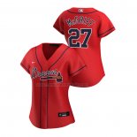 Camiseta Beisbol Mujer Atlanta Braves Fred Mcgriff Replica Alterno 2020 Rojo