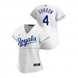 Camiseta Beisbol Mujer Kansas City Royals Alex Gordon Replica Primera 2020 Blanco