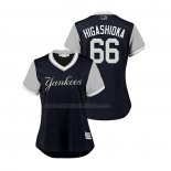 Camiseta Beisbol Mujer New York Yankees Kyle Higashioka 2018 LLWS Players Weekend Higashioka Azul