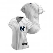 Camiseta Beisbol Mujer New York Yankees Replica Primera 2020 Blanco