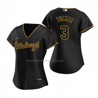 Camiseta Beisbol Mujer Pittsburgh Pirates Cole Tucker Alterno Replica Negro