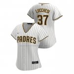 Camiseta Beisbol Mujer San Diego Padres Joey Lucchesi Replica Primera 2020 Blanco