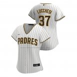 Camiseta Beisbol Mujer San Diego Padres Joey Lucchesi Replica Primera 2020 Blanco