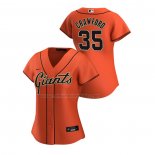 Camiseta Beisbol Mujer San Francisco Giants Brandon Crawford Replica Alterno 2020 Naranja