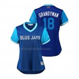 Camiseta Beisbol Mujer Toronto Blue Jays Curtis Granderson 2018 LLWS Players Weekend Grandyman Azul