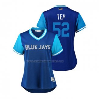 Camiseta Beisbol Mujer Toronto Blue Jays Ryan Tepera 2018 LLWS Players Weekend Tep Azul