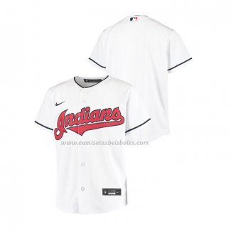 Camiseta Beisbol Nino Cleveland Guardians Replica Primera Blanco