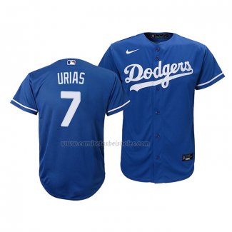 Camiseta Beisbol Nino Los Angeles Dodgers Julio Urias Replica Alterno 2020 Azul