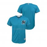 Camiseta Beisbol Nino Miami Marlins Cool Base Alterno Azul