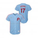 Camiseta Beisbol Nino Philadelphia Phillies Rhys Hoskins Cooperstown Collection Road Azul