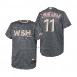 Camiseta Beisbol Nino Washington Nationals Ryan Zimmerman 2022 City Connect Replica Gris