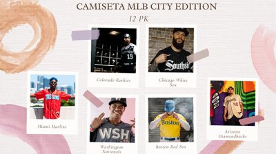 12 juegos de camisetas MLB city edition grandes PK (Parte 1)