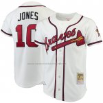 Camiseta Beisbol Hombre Atlanta Braves Chipper Jones Mitchell & Ness Autentico Blanco Camiseta Beisbol Hombre Atlanta Braves Chipper Jones Mitchell & Ness Autentico Blanco