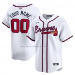 Camiseta Beisbol Hombre Atlanta Braves Primera Limited Personalizada Blanco