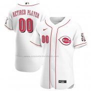 Camiseta Beisbol Hombre Cincinnati Reds Pick-A-Player Retired Roster Primera Autentico Blanco
