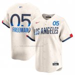 Camiseta Beisbol Hombre Los Angeles Dodgers Freddie Freeman 2024 City Connect Limited Crema Camiseta Beisbol Hombre Los Angeles Dodgers Freddie Freeman 2024 City Connect Limited Crema