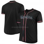 Camiseta Beisbol Hombre Miami Marlins Majestic Big & Tall Alterno Replica Negro