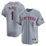 Camiseta Beisbol Hombre New York Mets Jeff McNeil Segunda Limited Gris