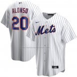 Camiseta Beisbol Hombre New York Mets Pete Alonso Primera Replica Blanco