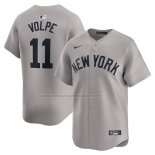 Camiseta Beisbol Hombre New York Yankees Anthony Volpe Segunda Limited Gris