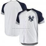 Camiseta Beisbol Hombre New York Yankees Big & Tall Full Snap Blanco