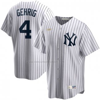 Camiseta Beisbol Hombre New York Yankees Lou Gehrig Primera Cooperstown Collection Blanco