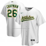 Camiseta Beisbol Hombre Oakland Athletics Matt Chapman Primera Replica Blanco Camiseta Beisbol Hombre Oakland Athletics Matt Chapman Primera Replica Blanco