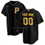 Camiseta Beisbol Hombre Pittsburgh Pirates Alterno Replica Personalizada Negro