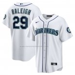 Camiseta Beisbol Hombre Seattle Mariners Cal Raleigh Primera Replica Blanco