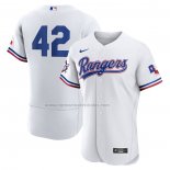 Camiseta Beisbol Hombre Texas Rangers Jackie Robinson Autentico Blanco