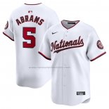 Camiseta Beisbol Hombre Washington Nationals CJ Abrams Primera Limited Blanco