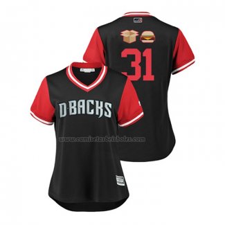 Camiseta Beisbol Mujer Arizona Diamondbacks Brad Boxberger 2018 LLWS Players Weekend Box Hamburger Negro