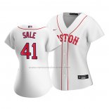 Camiseta Beisbol Mujer Boston Red Sox Chris Sale Replica 2021 Blanco