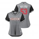 Camiseta Beisbol Mujer Chicago White Sox Hector Santiago 2018 LLWS Players Weekend Bulldog Gris
