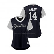 Camiseta Beisbol Mujer New York Yankees Neil Walker 2018 LLWS Players Weekend Walkie Azul