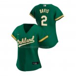 Camiseta Beisbol Mujer Oakland Athletics Khris Davis Replica Alterno 2020 Verde
