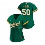 Camiseta Beisbol Mujer Oakland Athletics Mike Fiers Replica Alterno 2020 Verde