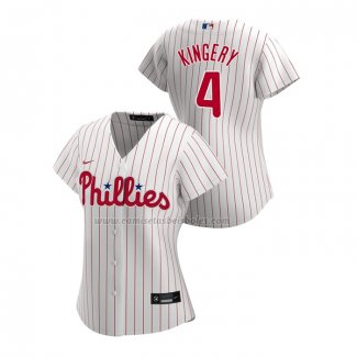Camiseta Beisbol Mujer Philadelphia Phillies Scott Kingery Replica Primera 2020 Blanco