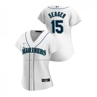 Camiseta Beisbol Mujer Seattle Mariners Kyle Seager Replica Primera 2020 Blanco