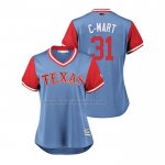 Camiseta Beisbol Mujer Texas Rangers Chris Martin 2018 LLWS Players Weekend C Mart Azul