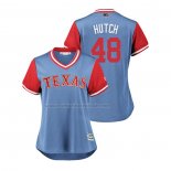 Camiseta Beisbol Mujer Texas Rangers Drew Hutchison 2018 LLWS Players Weekend Hutch Azul