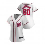 Camiseta Beisbol Mujer Washington Nationals Hunter Strickland Replica Primera 2020 Blanco